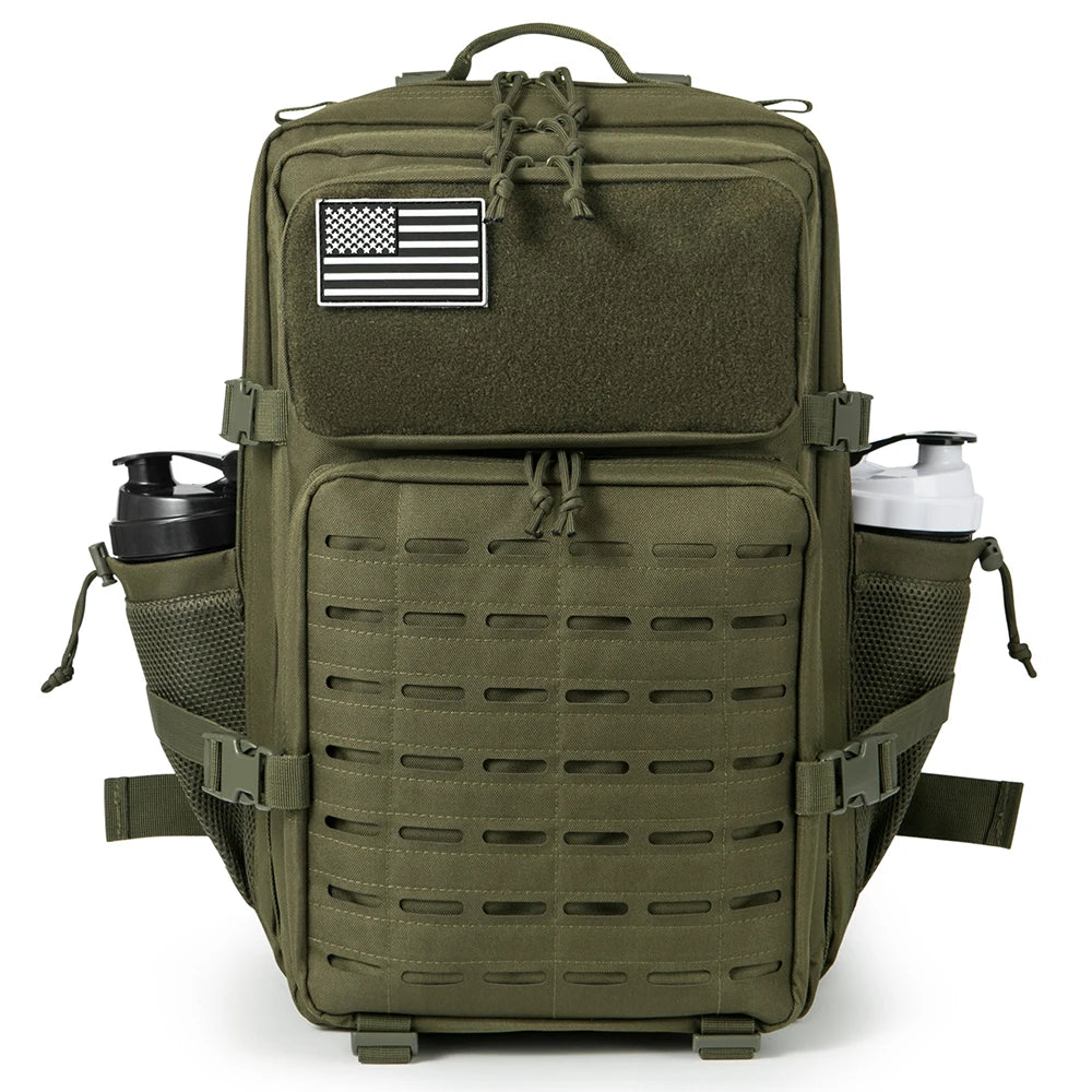 45L Tactical Backpack Survival Bag Hunting MOLLE Backpack GYM For Men EDC Outdoor Hiking Rucksack With Bottle Holder