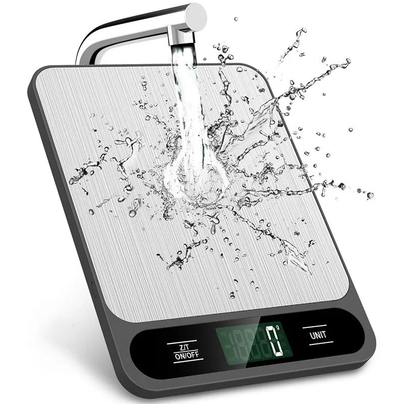 Electronic Kitchen Baking Scale Digital Food Weight ScaleStainless Steel 5kg/10kg Capacity 1g Precision, Measures in Grams