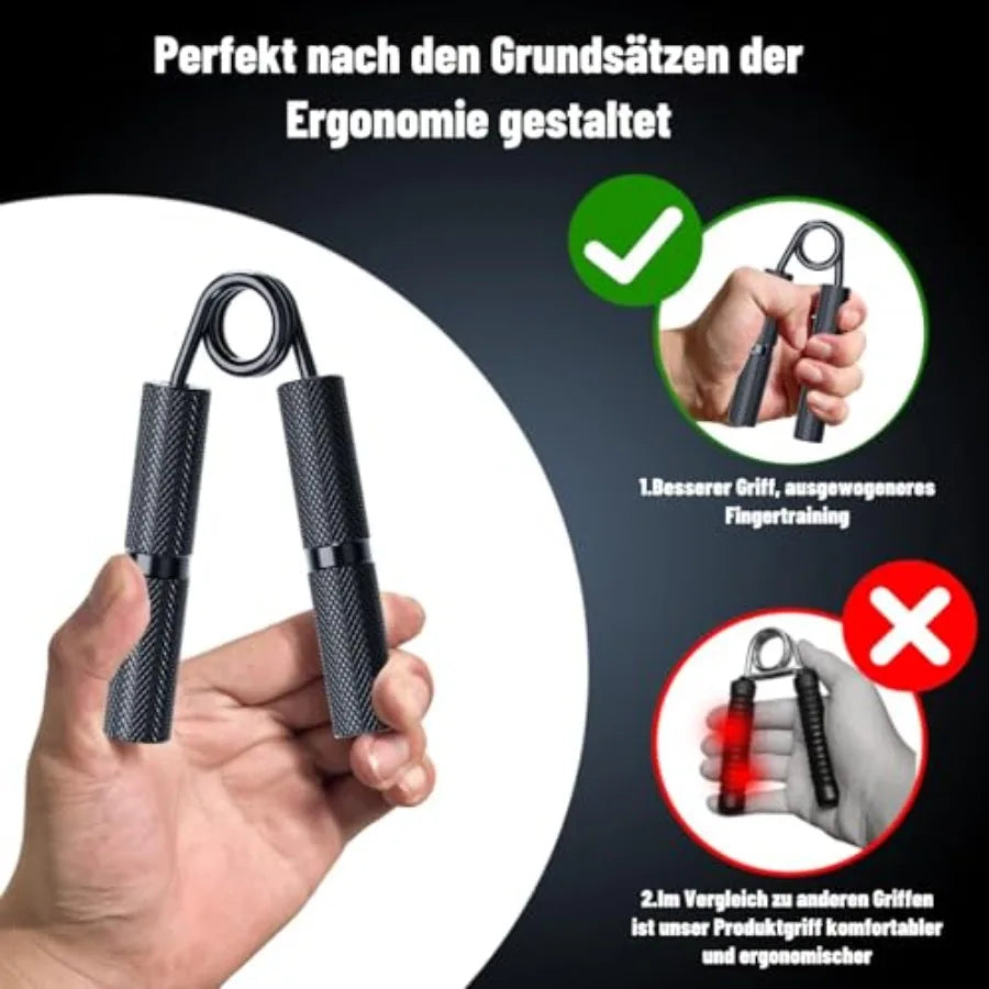 6 Pack 100LB-350LB Grip Strength Trainer Non-Slip Hand Exerciser for Forearm Finger Strength Training Hand Rehabilitation Muscl