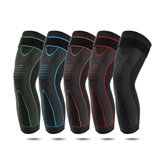 1/2Pcs Full Leg Compression Sleeve with Compression Strap for Women Men Long Leg Sleeve for Running Basketball Football Cycling