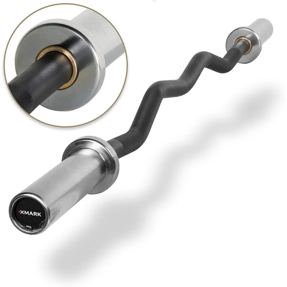 Adjustable EZ Curl Bar with Weight Plates for Enhanced Workouts