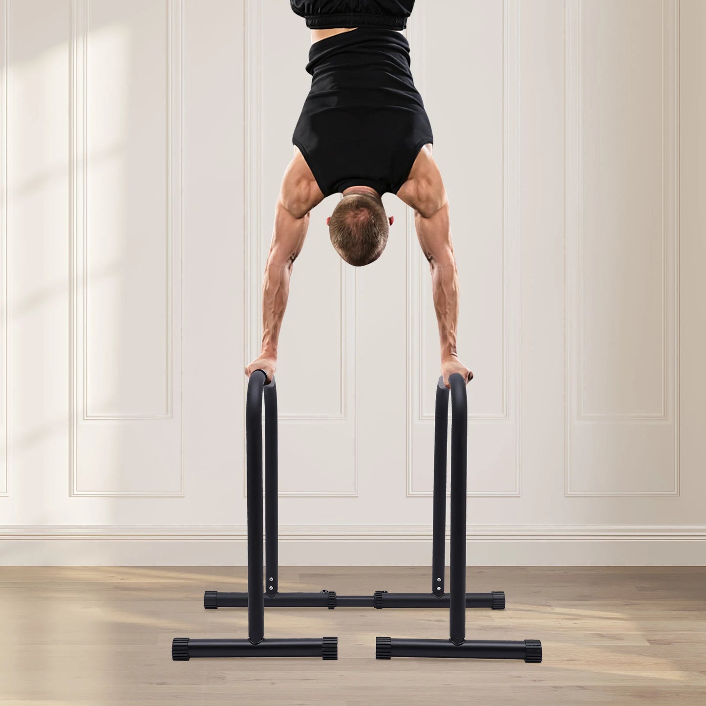Dip Bar, Adjustable Parallel Bars for Home Workout, Dip Station with (440 LBS) Loading Capacity for Physical Training