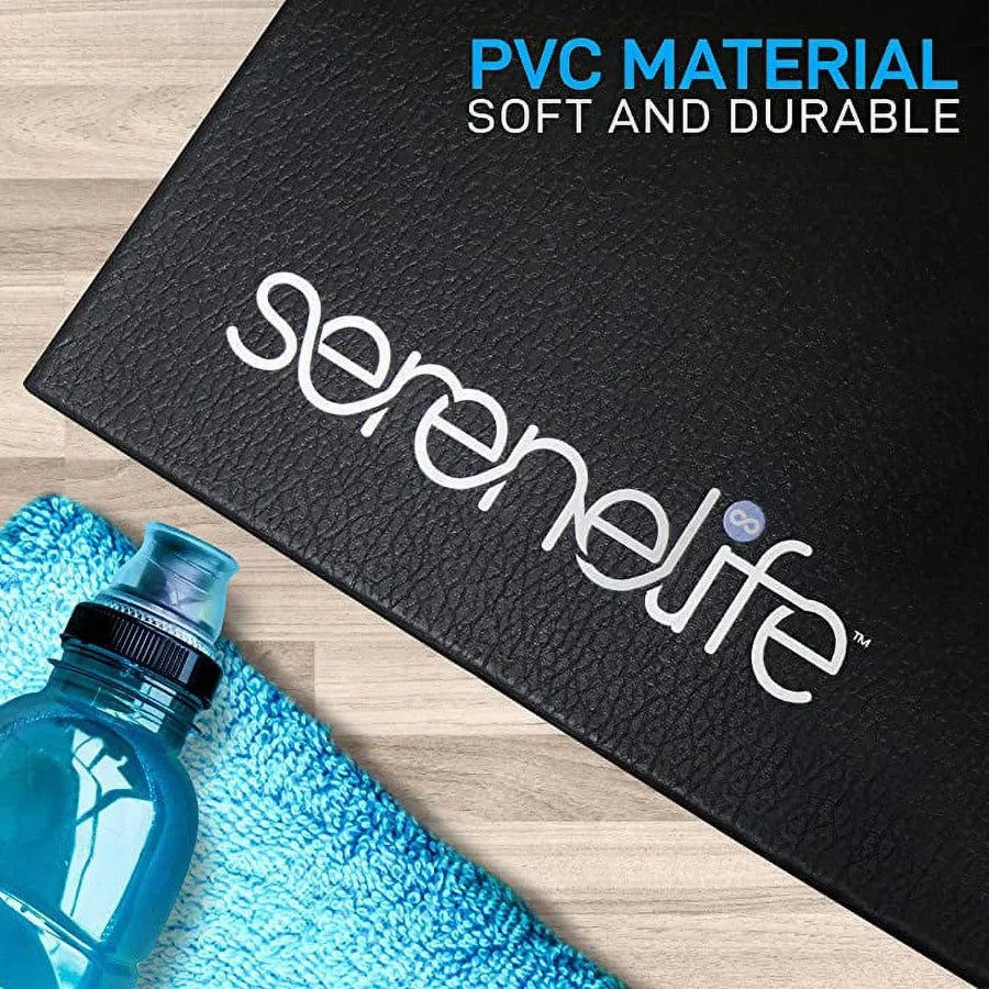 Premium Portable Fitness Exercise Mat - 36" x 72" Non-Slip Gym Training Equipment Floor Protection - Yoga Workout Jump Rope - f