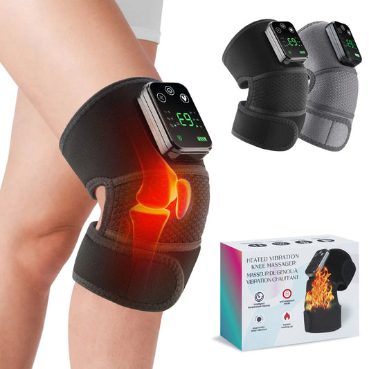 3in1 Electric Heated Vibration Knee Massage Pad Massager Shoulder Elbow Knee Hot Compress Thermal Joint Brace Muscle Relaxation