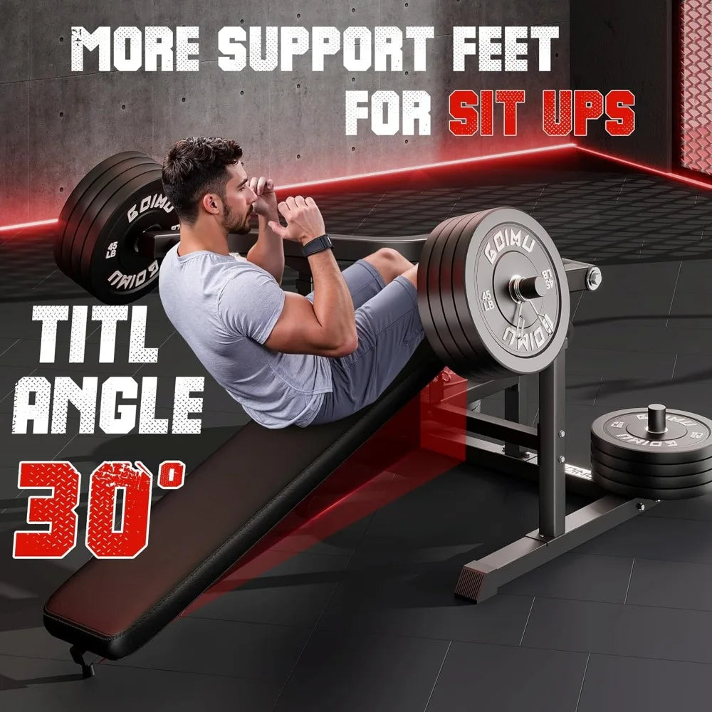Chest Press Machine with Independent Arms, Adjustable Bench for Home Gym