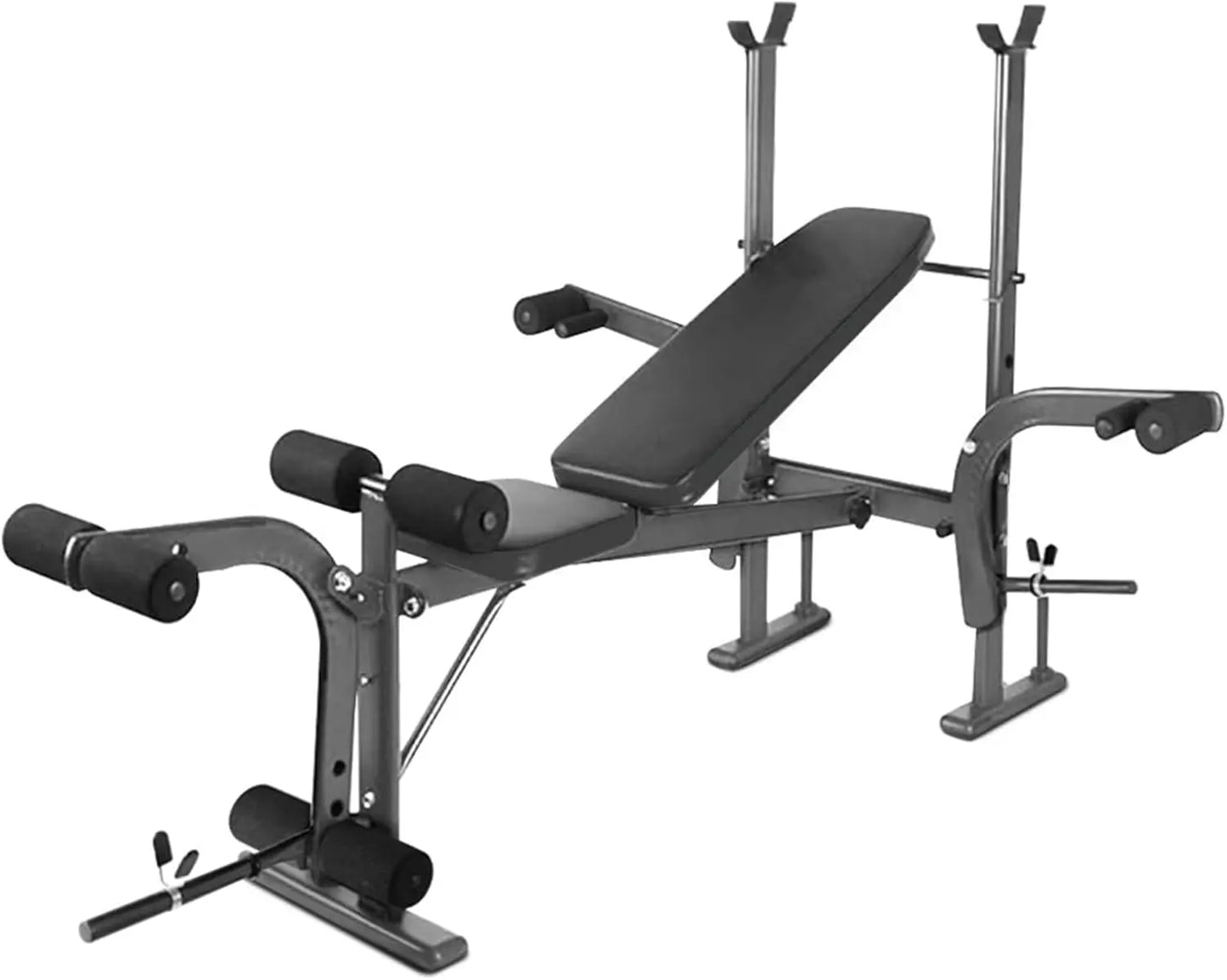 4-in-1 Weight Bench with Barbell Rack Curl Bench Leg Developer Machine 2025 Upgraded Bench Press Set Adjustable Workout Weight B