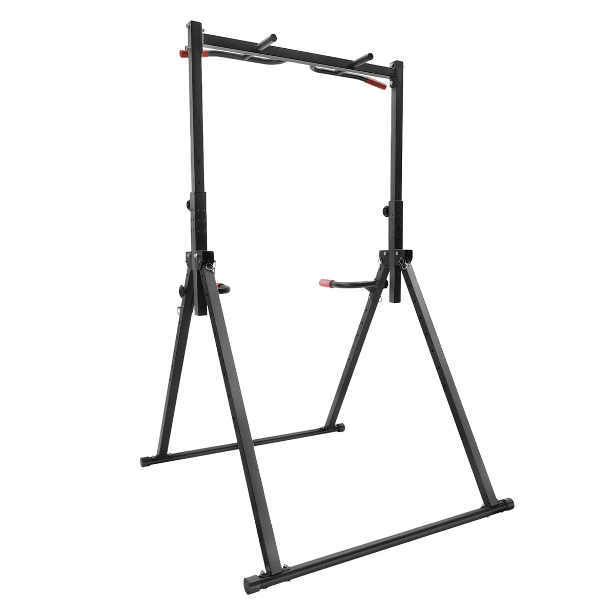 Adjustable Pull Up Bar, 200kg Load Foldable Home Gym Multi-Function Training Station with Parallel Bars for Strength Training