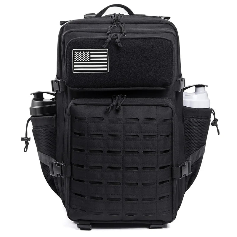 45L Tactical Backpack Survival Bag Hunting MOLLE Backpack GYM For Men EDC Outdoor Hiking Rucksack With Bottle Holder