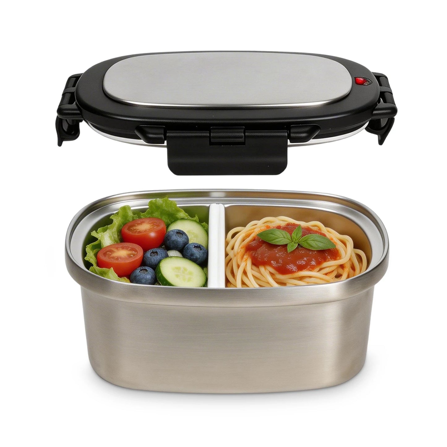 Vacuum Insulated Lunch Box with Thermal Bag 304 Stainless Steel Leakproof Divided Bento Box Keep Warm 4H Cold 8H Portable Food Container