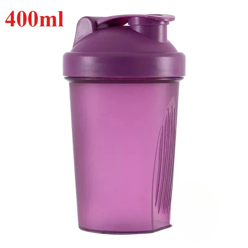 1pc Portable Protein Shaker 400ml/600ml Fitness Bottle with Whisk Ball for Fitness Enthusiasts Athletes For Outdoor Gym Sports