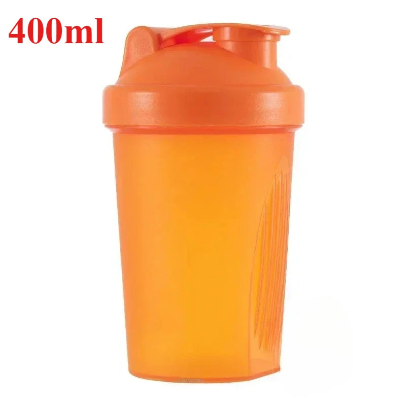 1pc Portable Protein Shaker 400ml/600ml Fitness Bottle with Whisk Ball for Fitness Enthusiasts Athletes For Outdoor Gym Sports